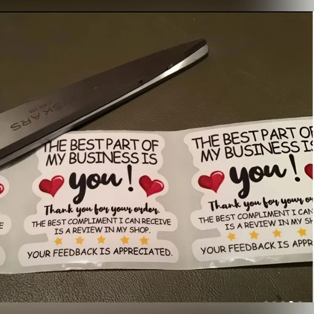 The Best Part of My Business Is You Thank You Stickers, 500 pcs